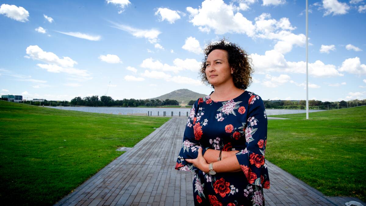 CEO Of Healing Foundation Fiona Cornforth at the proposed site for an Indigenous memorial. Picture: Elesa Kurtz