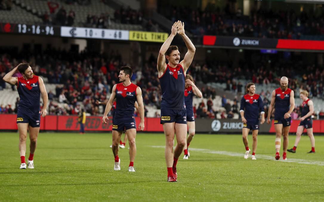 Defender Jake Lever has been a big part of Melbourne's success this year. Photo: Dylan Burns/AFL Photos via Getty Images