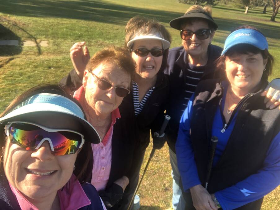 ROLL UP: Five ladies took part in last Thursday's ladies contest at Henty Golf Club. This week's event will feature the Monthly Medal competition. Picture: Supplied