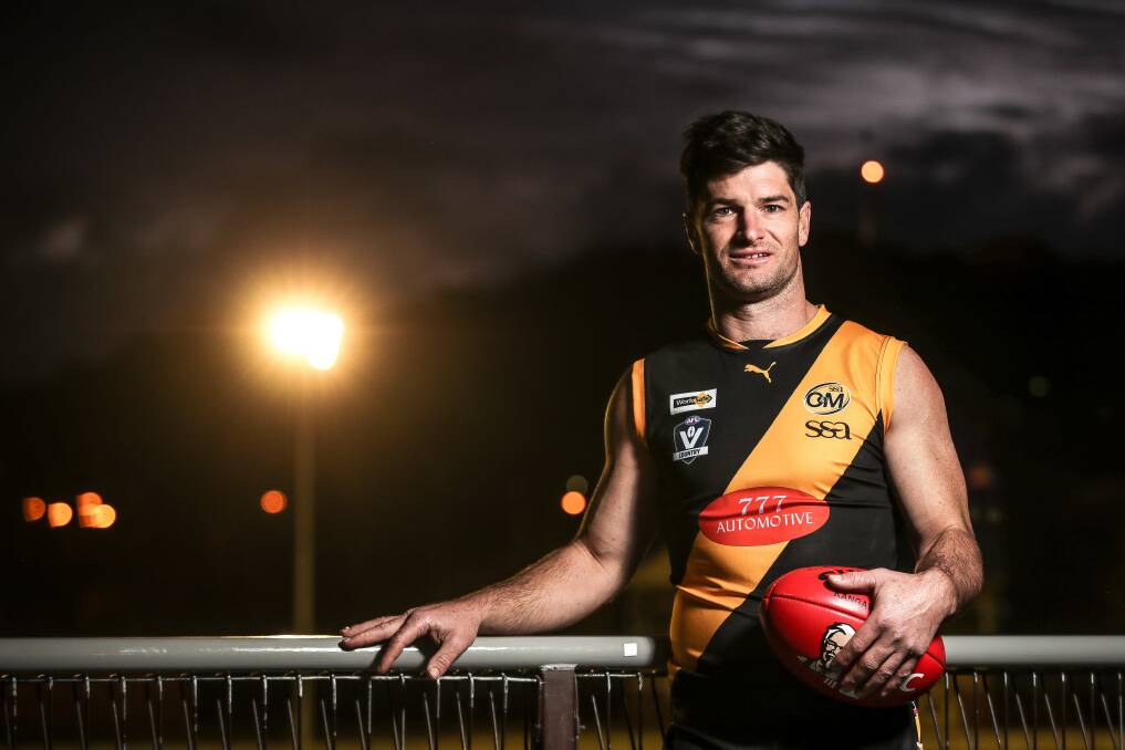 STILL A TIGER: Joel Mackie has made the shift to Osborne, having played in 10 Ovens and Murray grand finals with Albury for seven flags. Picture: THE BORDER MAIL