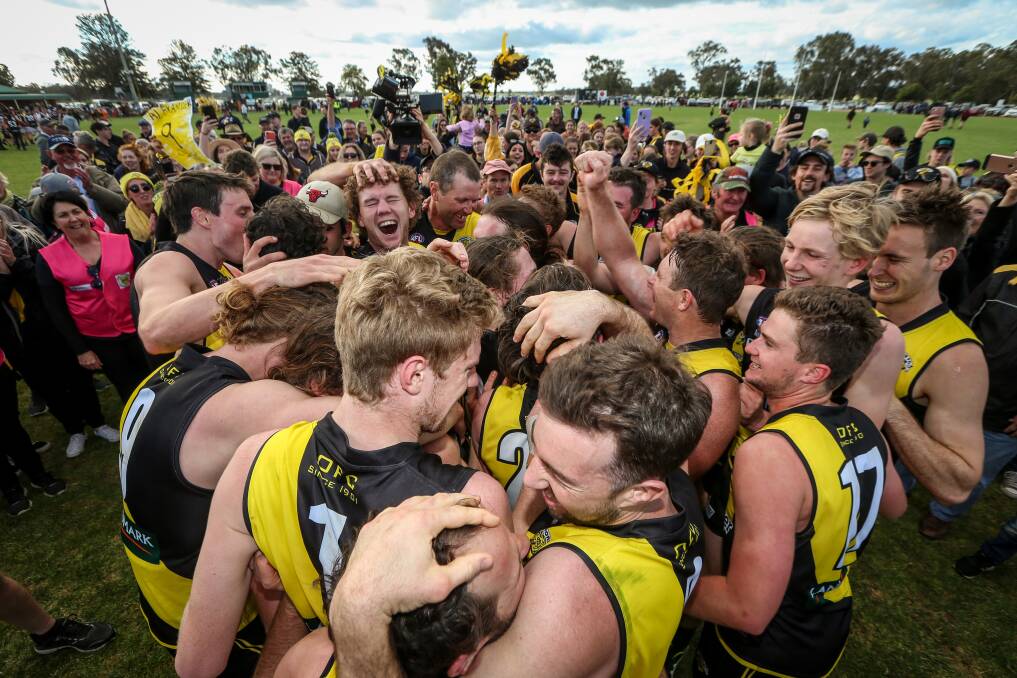 SUPER: Osborne saved some of its best football for grand final day when it defeated Brock-Burrum at Walbundrie. The 2020 season was scheduled to start this weekend.