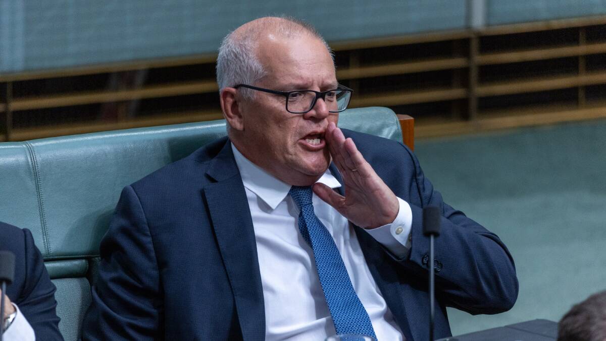 Member for Cook Scott Morrison interjects during a siting of Parliament. Picture by Gary Ramage