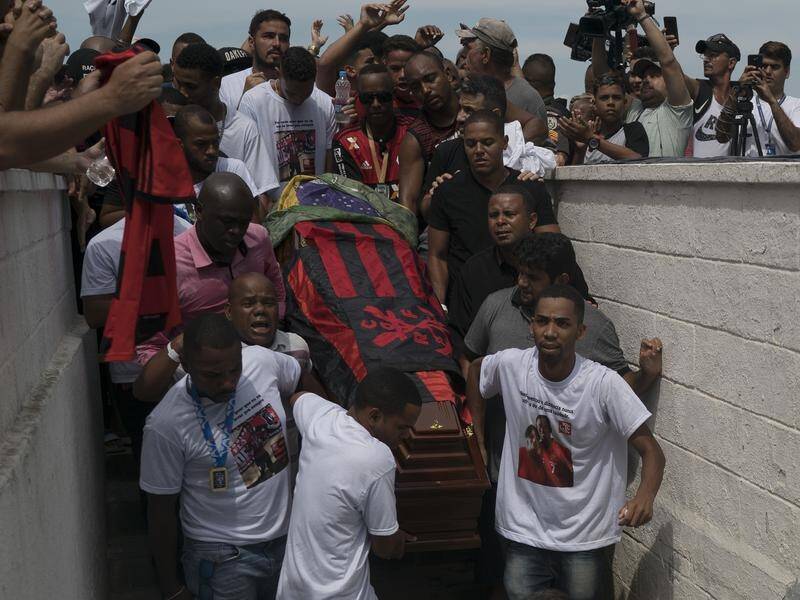 Ten boys, aged between 14 and 16, were killed in the 2019 Flamengo blaze outside Rio.