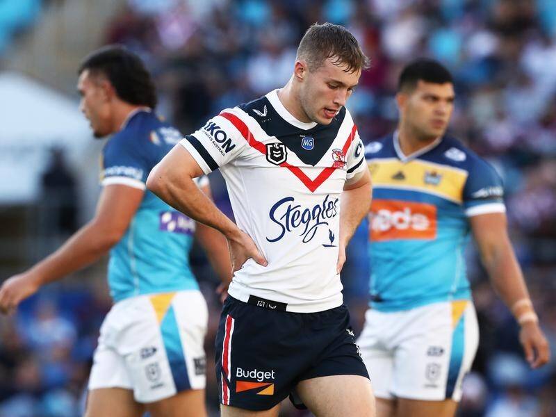 Young halfback Sam Walker has been ruled out of the Sydney Roosters' NRL clash with Penrith.