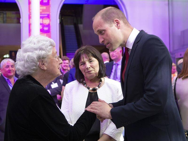 Prince William has marked the 70th birthday of the NHS meeting former staff in Edinburgh.