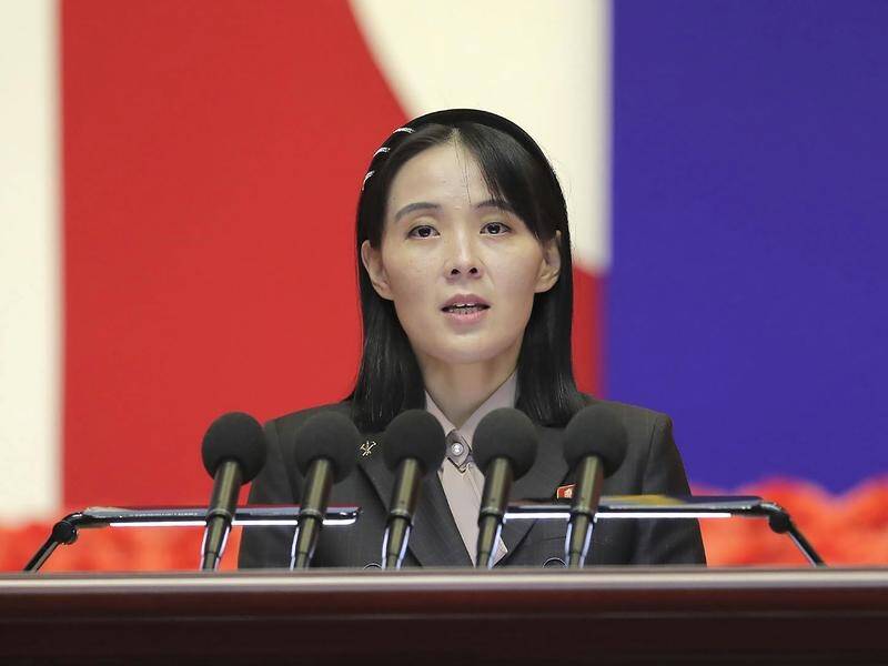 Kim Yo-jong says insecurity in the region will worsen after a deal between South Korea and the US. (AP PHOTO)