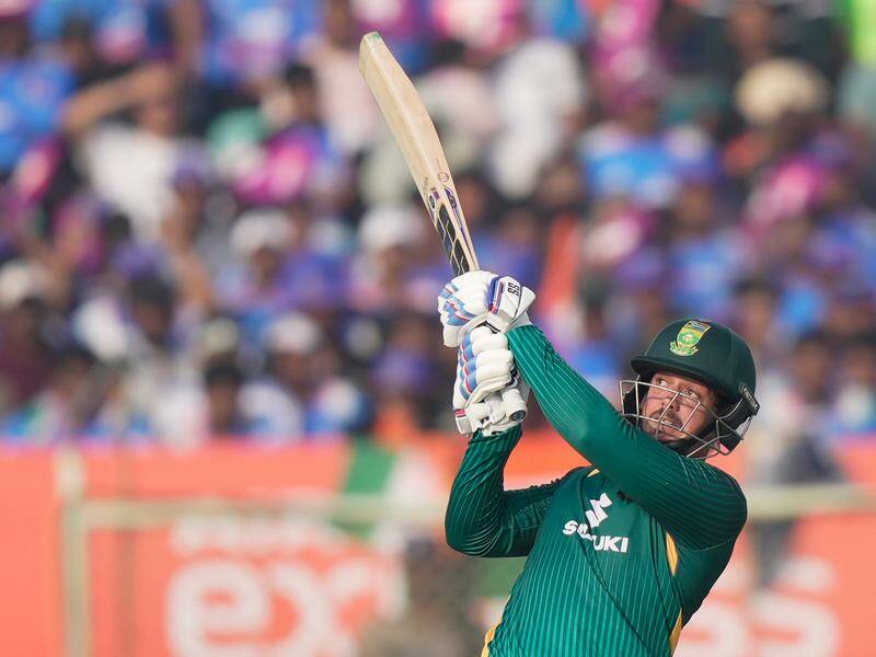 South Africa's Quinton de Kock has continued his fine form in India with a blistering knock of 90. Photo: AP PHOTO South Africa's Quinton de Kock has continued his fine form in India with a blistering knock of 90. Photo: AP PHOTO