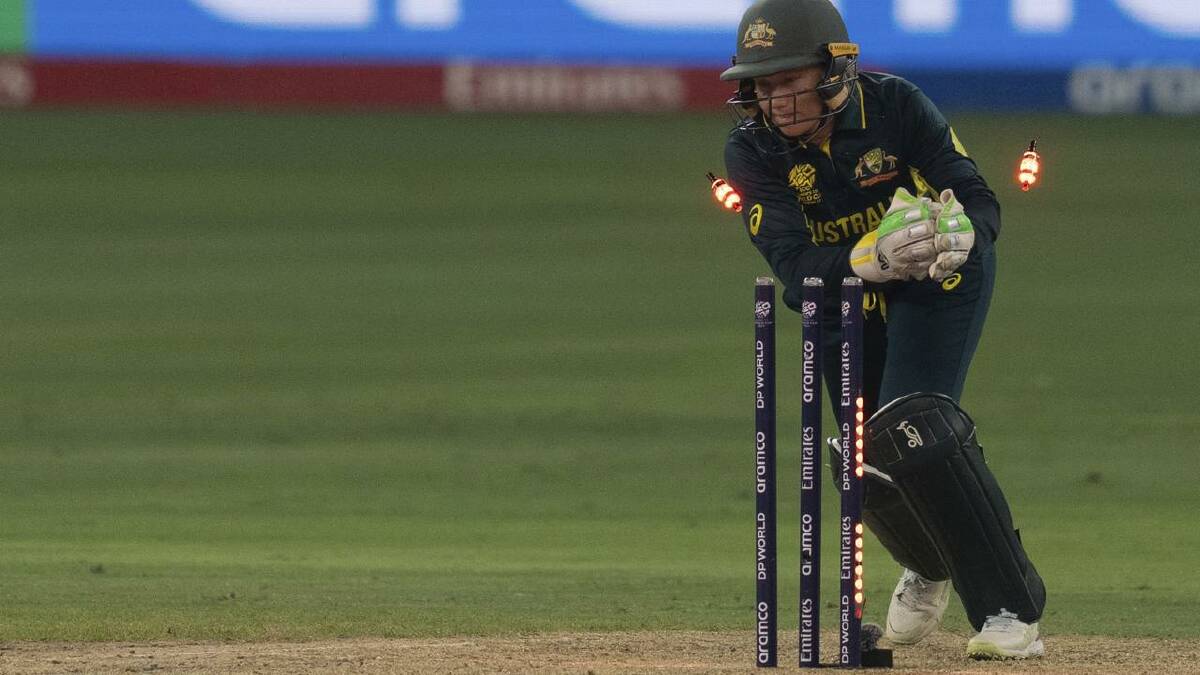 Healy had earlier taken two fine stumpings during the match. (AP PHOTO)