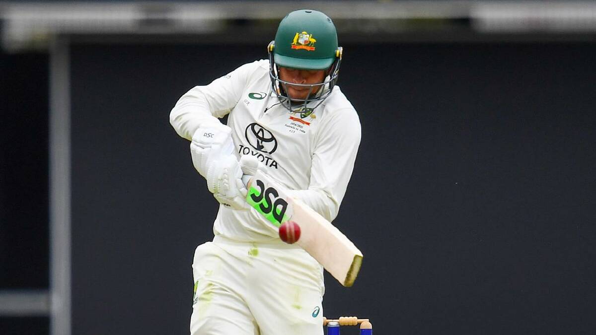 Usman Khawaja showed great intent on his way to an unbeaten 19 on day one of the Gabba Test. (Jono Searle/AAP PHOTOS) Usman Khawaja showed great intent on his way to an unbeaten 19 on day one of the Gabba Test. (Jono Searle/AAP PHOTOS)