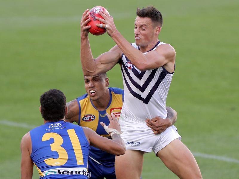 Fremantle's Ethan Hughes was injured against West Coast and faces a stint on the sidelines.