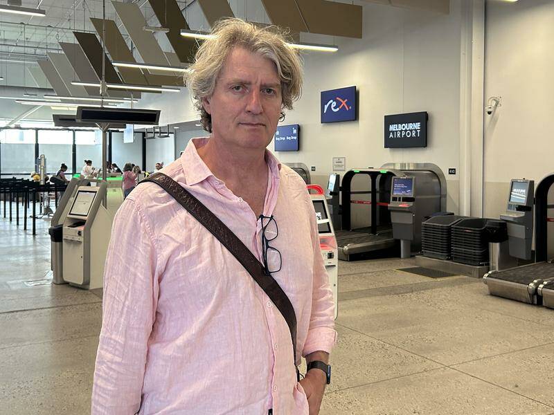 King Island-bound passenger Davide Michiela says he still has confidence in embattled airline Rex. Photo: Rachel Ward/AAP PHOTOS