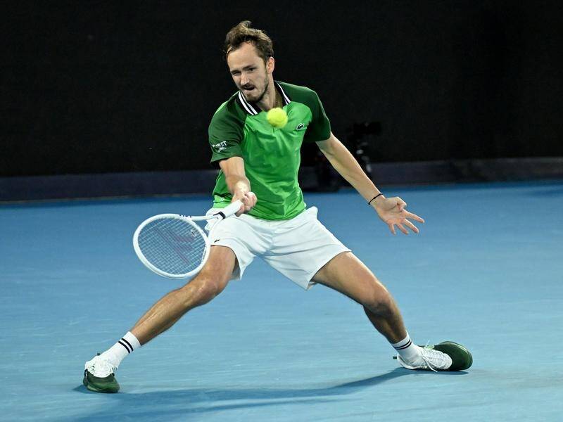 Daniil Medvedev has hung tough to advance to the Australian Open final with a great comeback win. (James Ross/AAP PHOTOS)