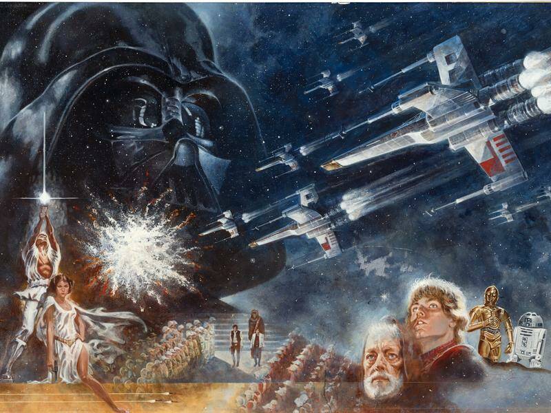 A painting for the 1977 movie Star Wars has been described as a piece of US history by an expert. Photo: AP PHOTO A painting for the 1977 movie Star Wars has been described as a piece of US history by an expert. Photo: AP PHOTO