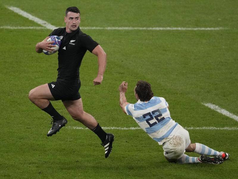 New Zealand fullback Will Jordan has been ruled out for six months with a shoulder injury. (AP PHOTO)
