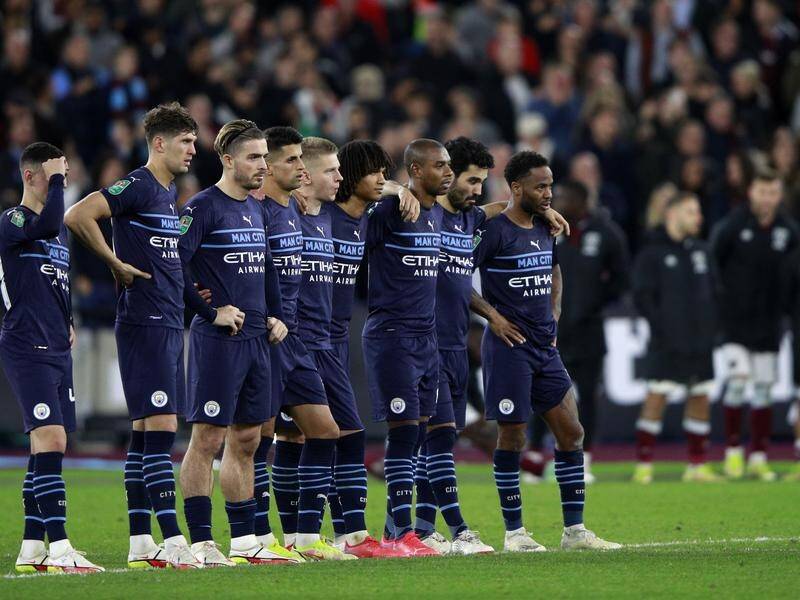 Manchester City's reign as League Cup champions ended with a penalty shootout loss at West Ham.