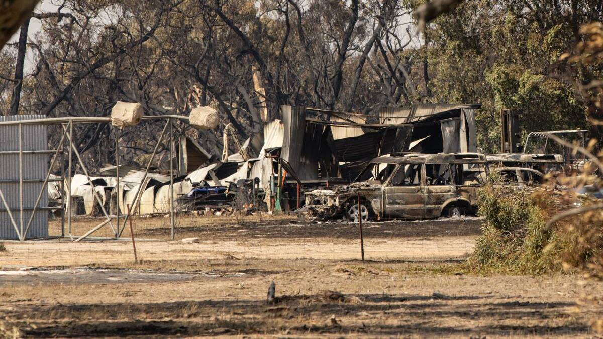 A farm house was destroyed on the outskirts of Dimboola. (Diego Fedele/AAP PHOTOS) A farm house was destroyed on the outskirts of Dimboola. (Diego Fedele/AAP PHOTOS)