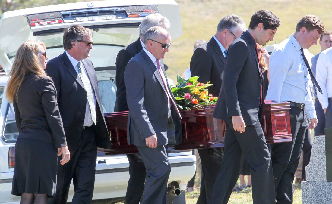 FAREWELL: More than 1000 people attended Nick McKimmie's funeral in Tallangatta South on Monday following his death in a farming accident.