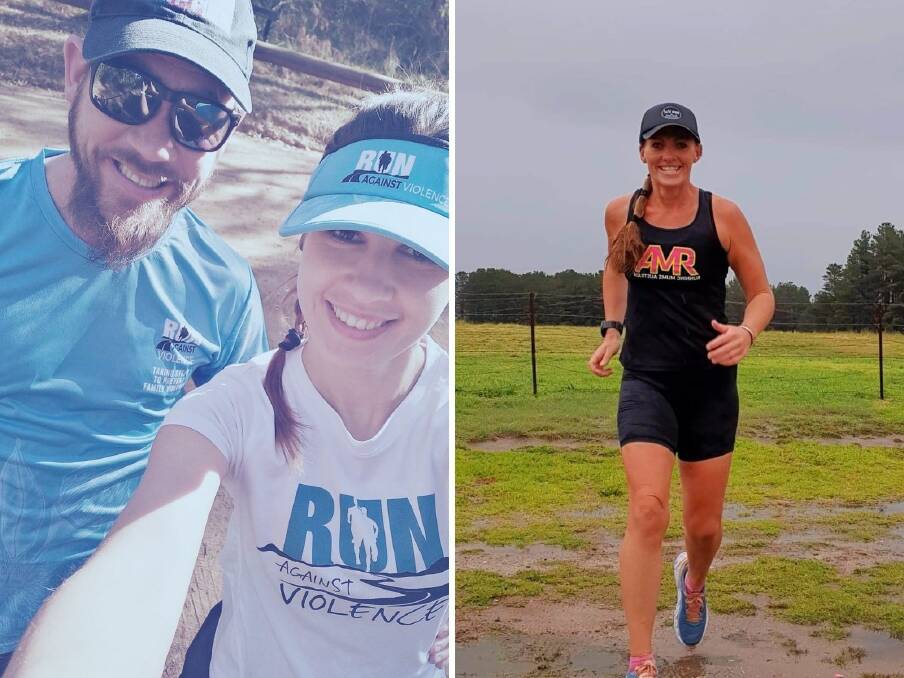 Run ready: Scott Burke and Florentina Dulceanu, with Nicole Purdon will be taking on the challenge to raise awareness around domestic violence. Photo: supplied