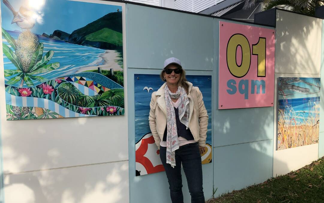 GOING OUTSIDE: El Rattray is the curator of the new drive-by art gallery called #01sqm which is located at Blueys Beach near Forster.